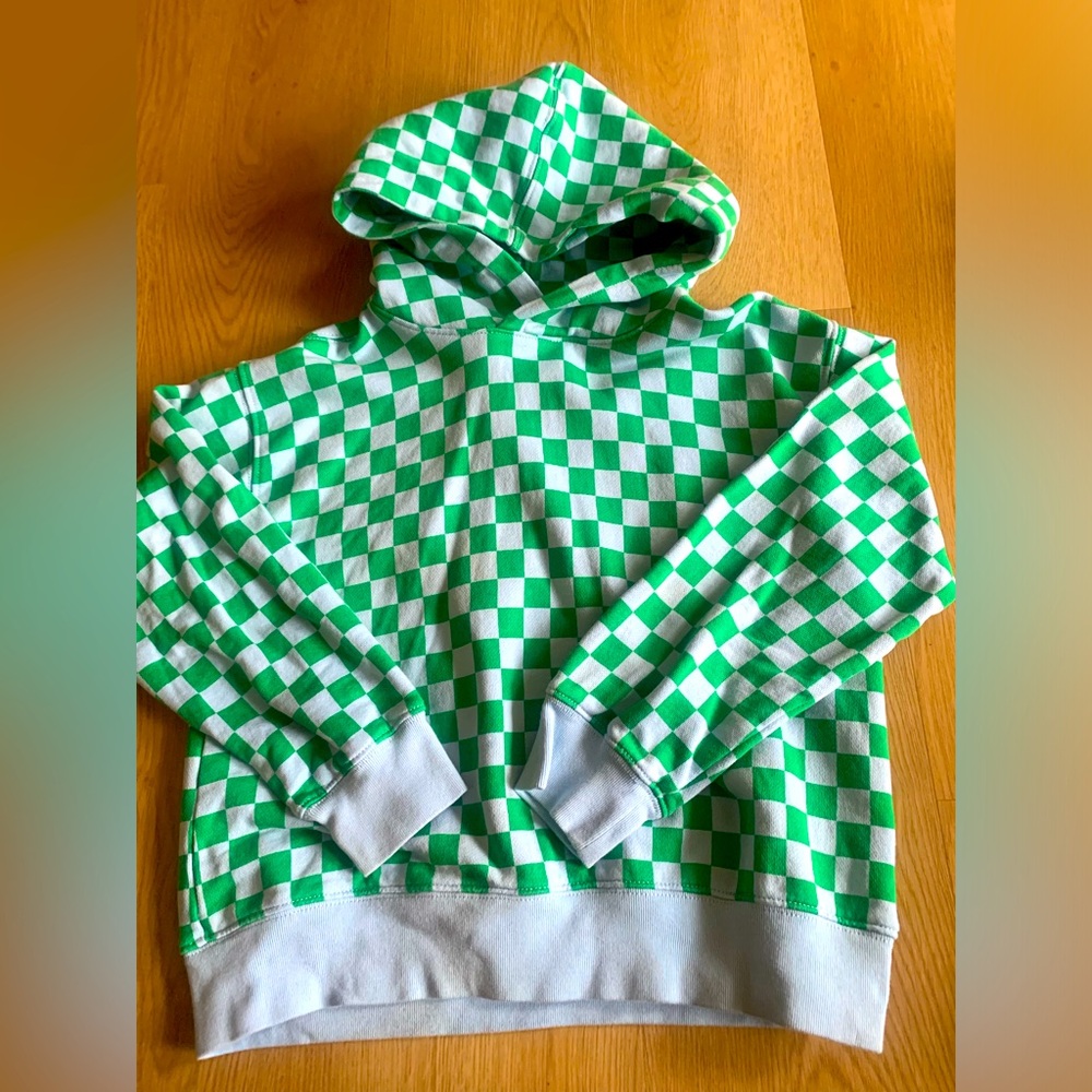 J Crew Checkered Hoodie- Size Medium